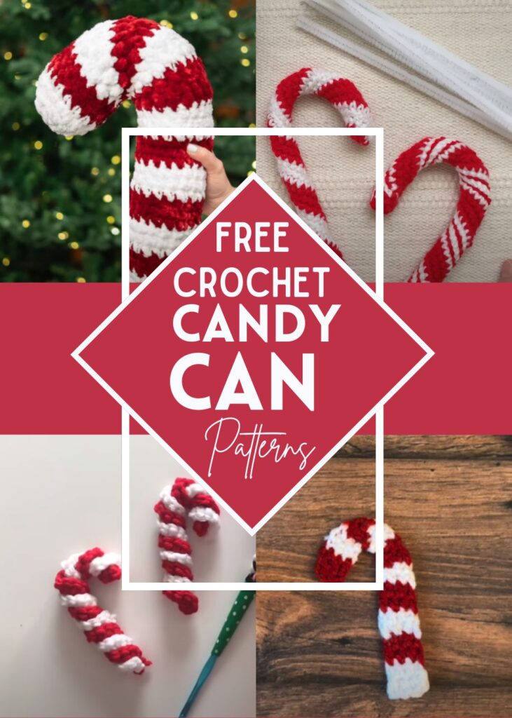Festive Colored Crochet Candy Cane Amigurumi Pattern - Clairea Belle Makes