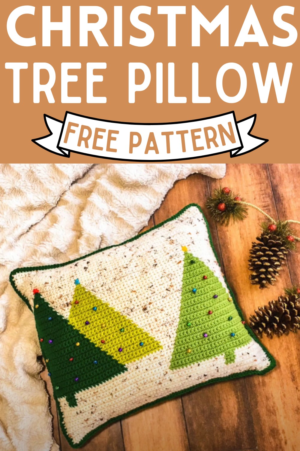 Crochet Christmas Tree Pillow