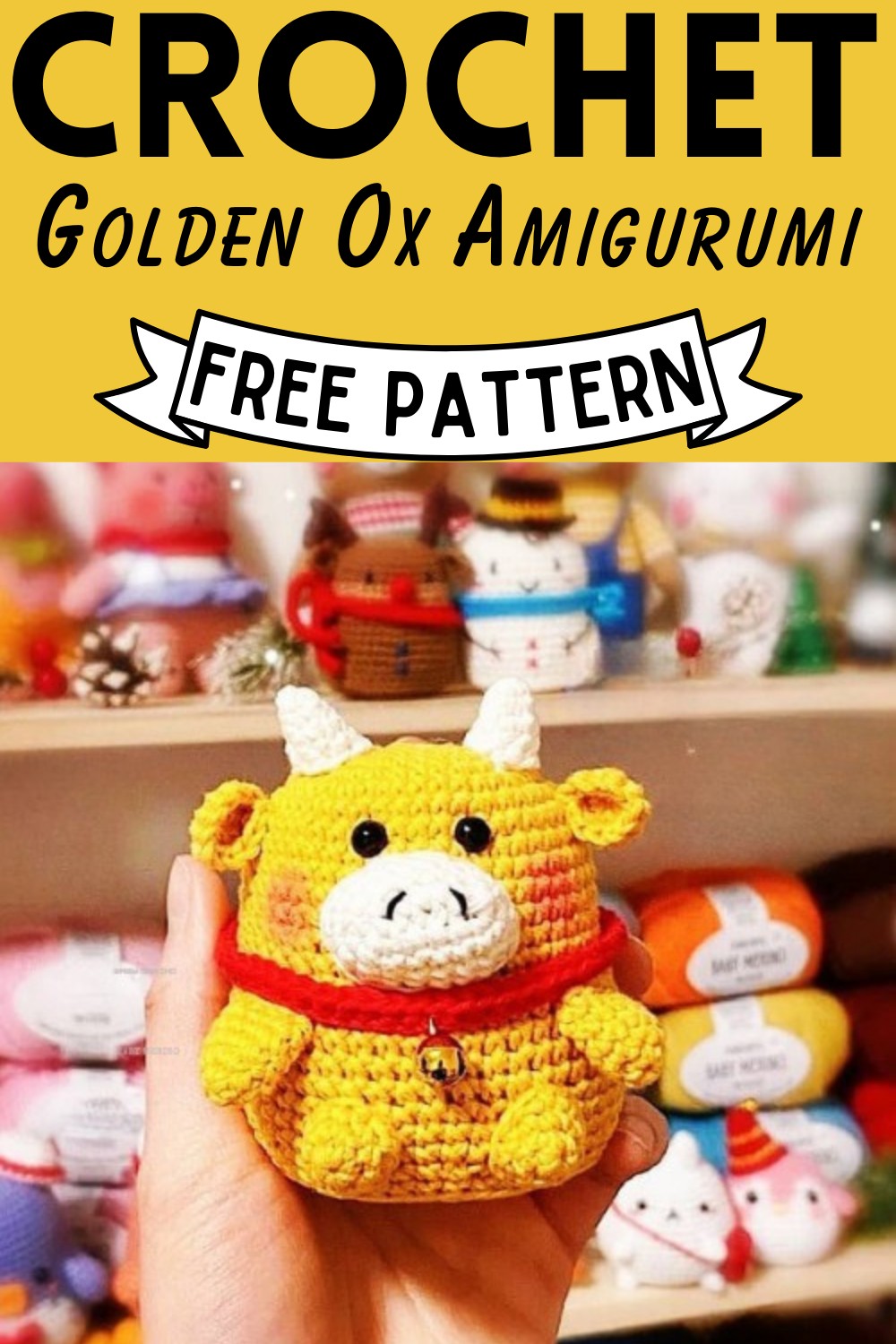 Crochet Golden Ox Amigurumi Pattern For Festive Home Decor - Clairea ...