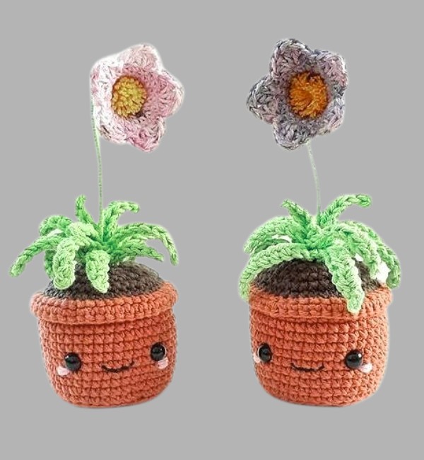 Crochet Kawaii Flowerpot Pattern