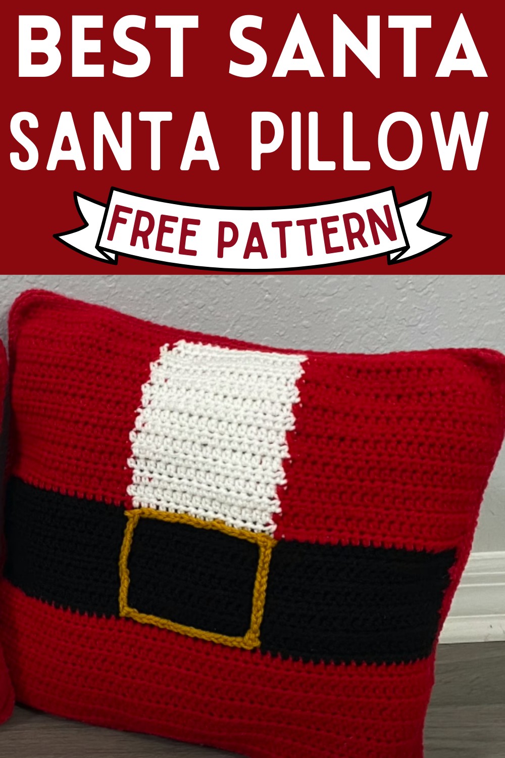 Crochet Santa Claus Pillow