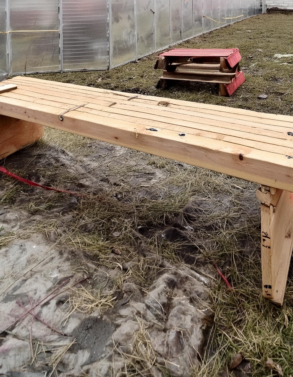 DIY Greenhouse Bench Project 1