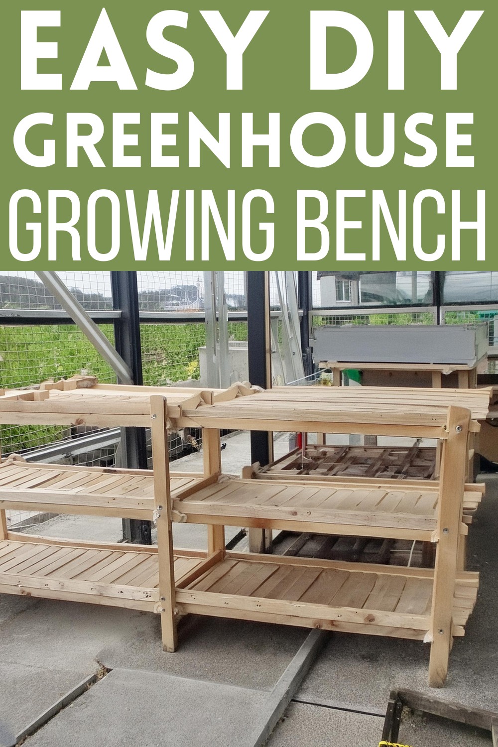 DIY Greenhouse Growing Bench