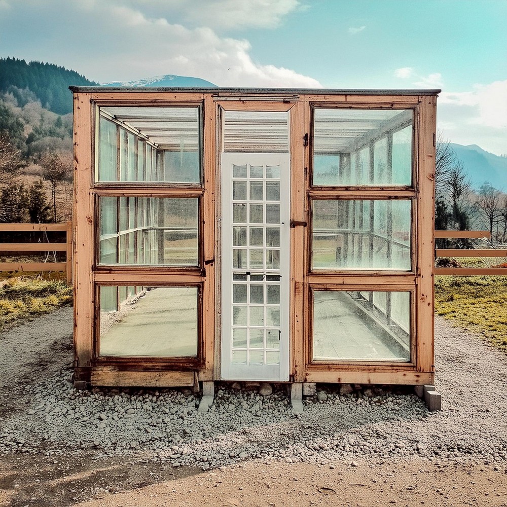 DIY Greenhouse Using old windows 1
