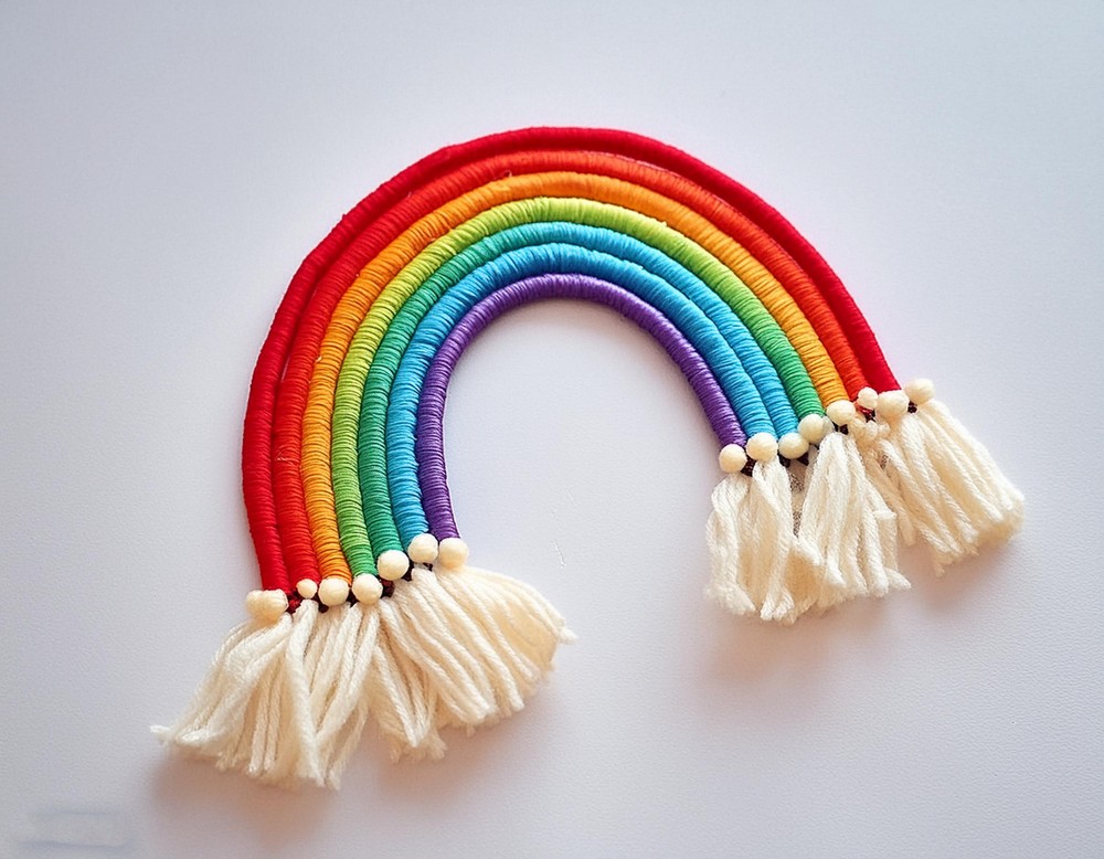 DIY Rainbow Wall Decor 3