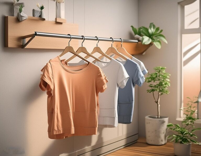 DIY Wall Mounted Clothing Rack 4