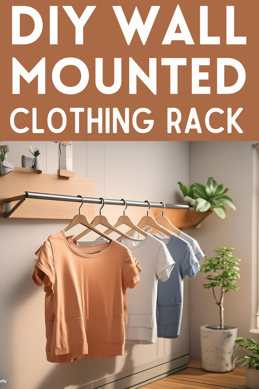 DIY Wall Mounted Clothing Rack