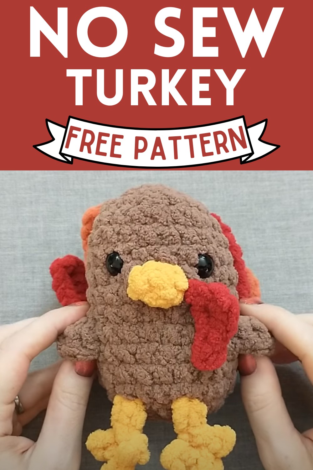 No Sew Crochet Turkey Tutorial