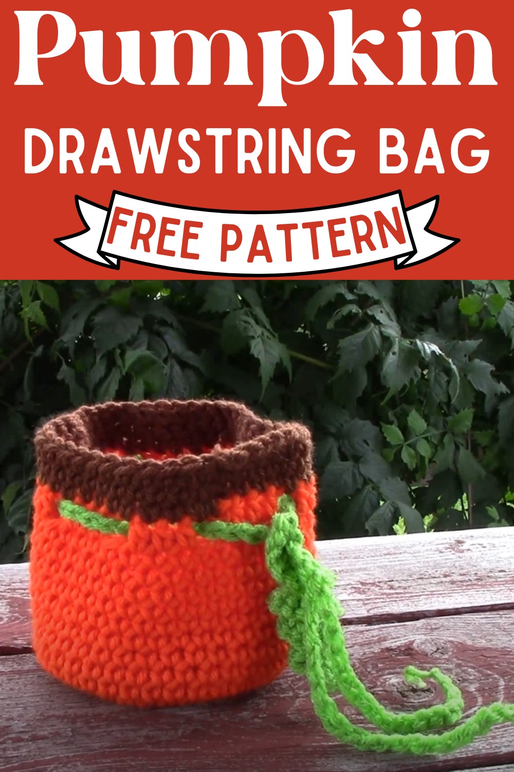 Pumpkin Drawstring Bag