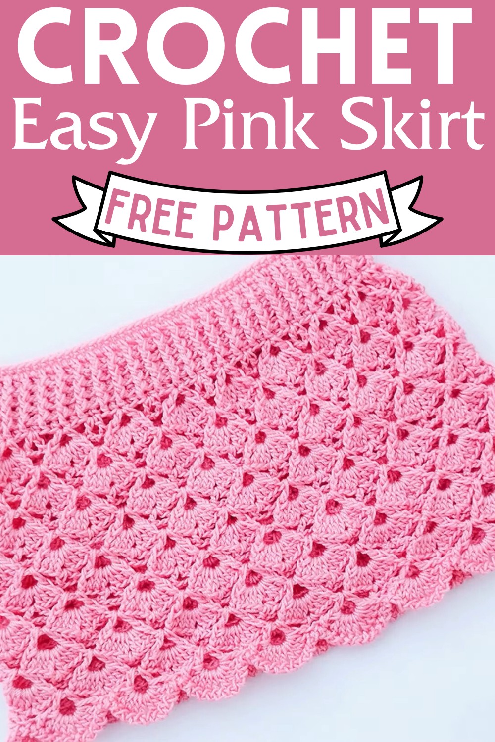 Beginner Friendly Pink Crochet Skirt