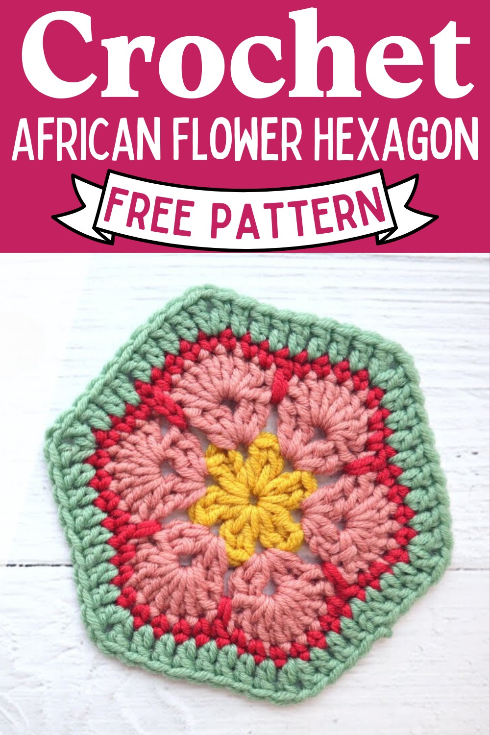 Crochet African Flower Hexagon