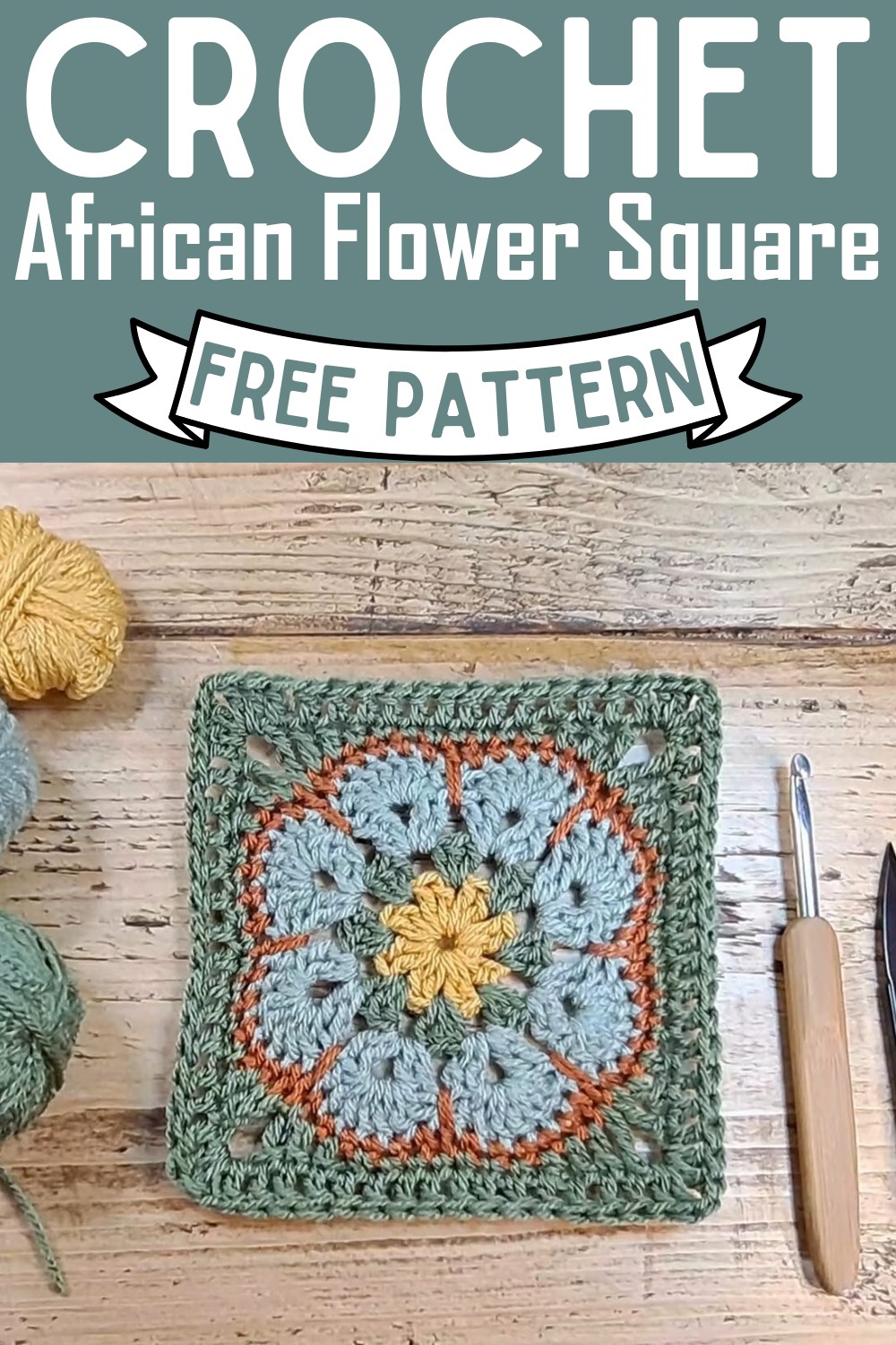 Crochet African Flower Square (1)