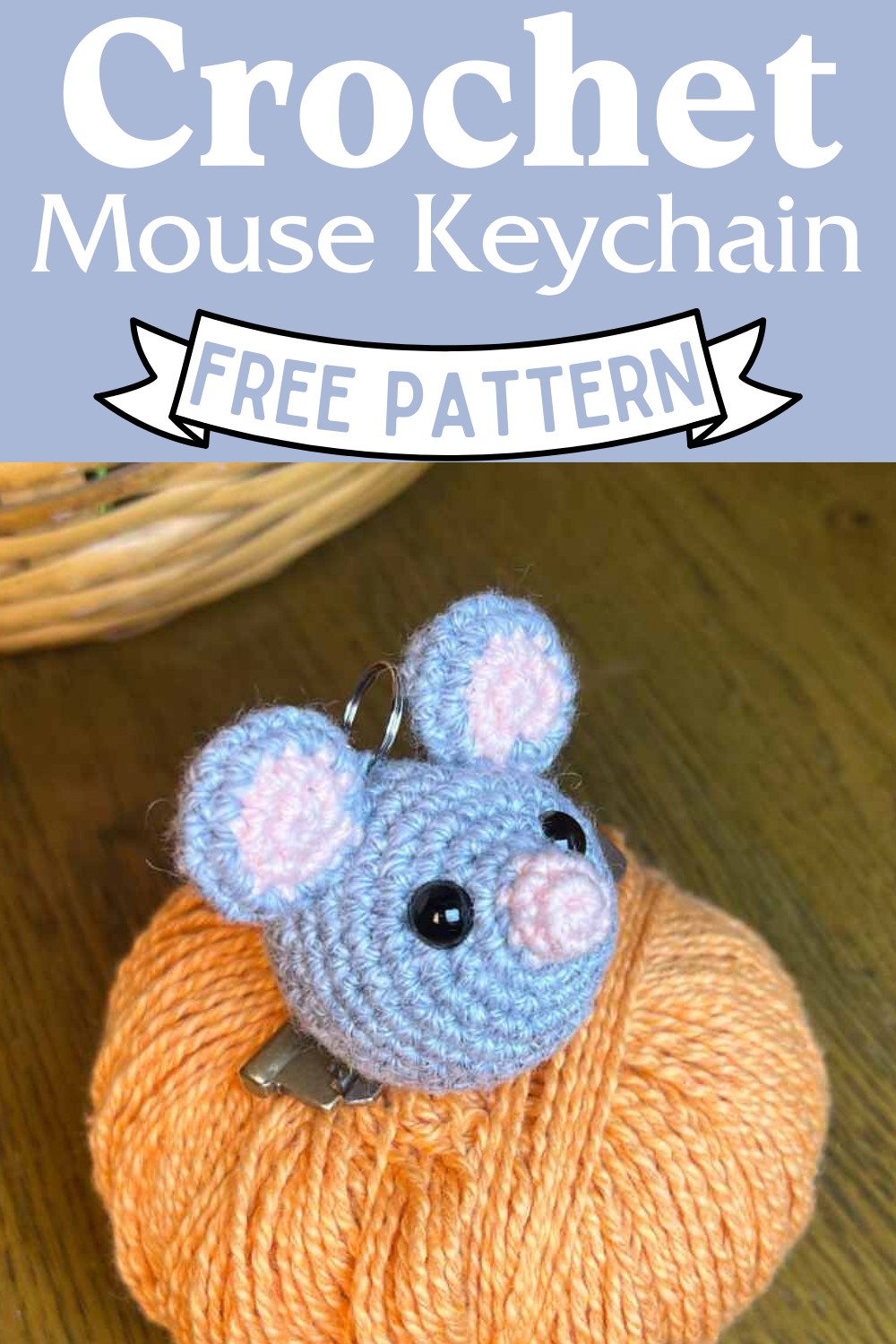 Crochet Amigurumi Mouse Keychain Pattern