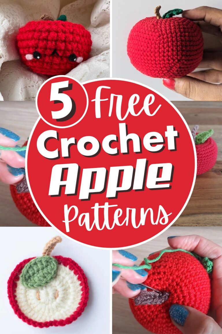 5 Cute & Beautiful Crochet Apple Patterns - Clairea Belle Makes