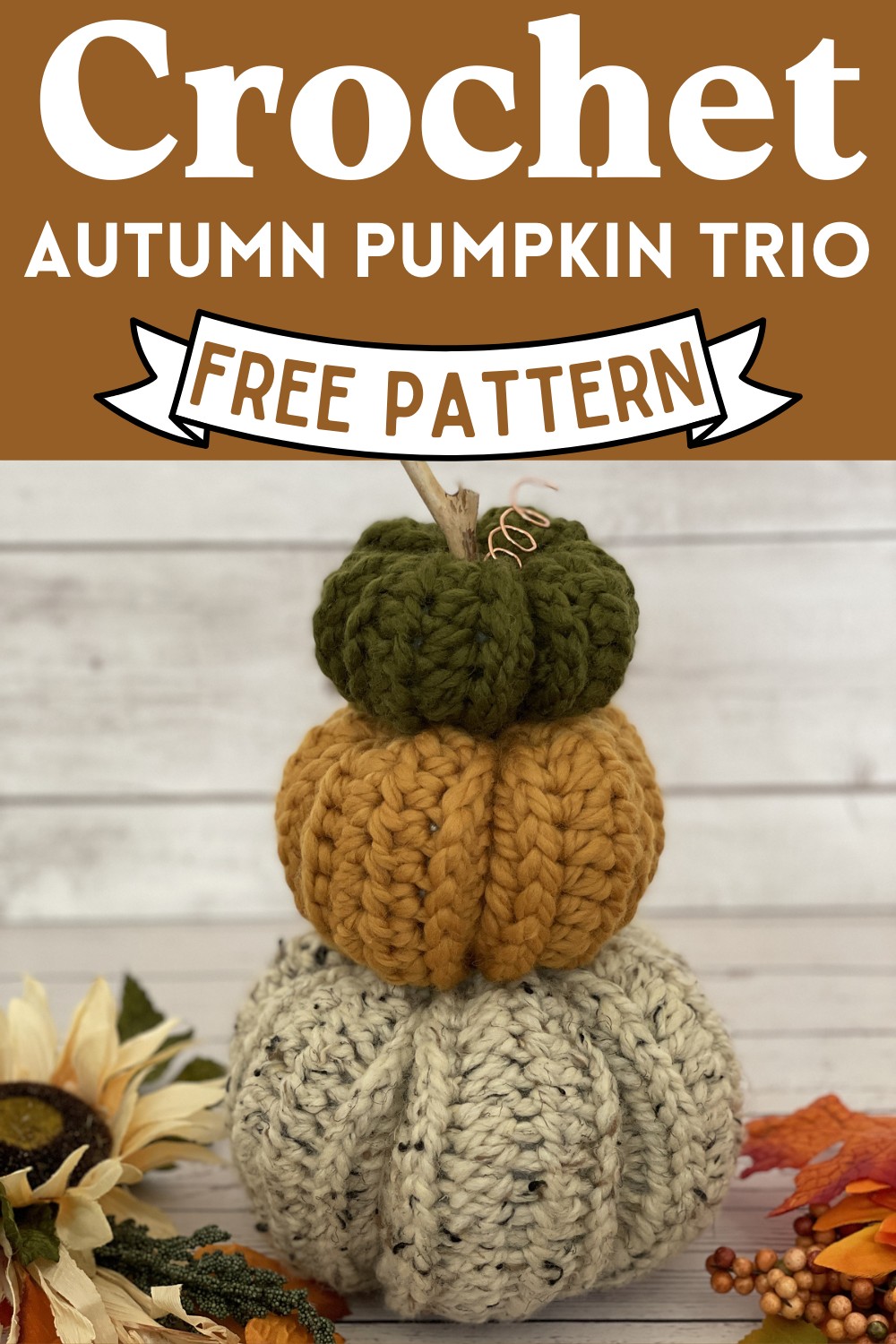 Crochet Autumn Pumpkin Trio Pattern