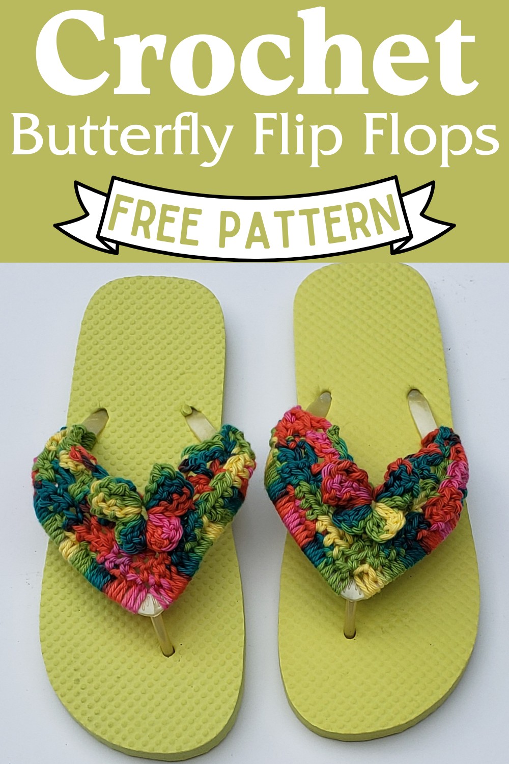 Crochet Butterfly Flip Flops Pattern