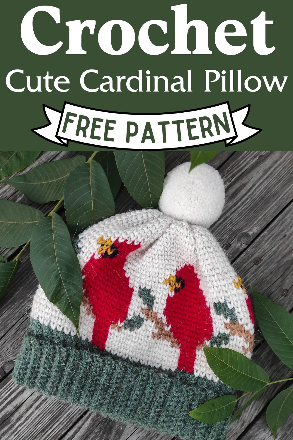 Crochet Cardinal Bird Hat Pattern