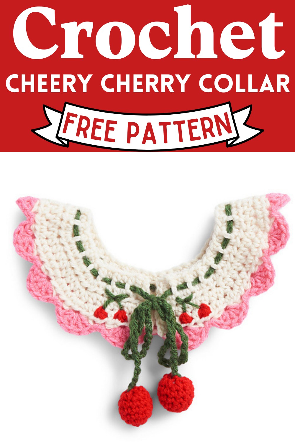 Crochet Cheery Cherry Collar Pattern