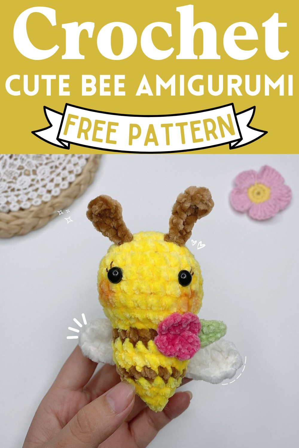 Crochet Cute Bee Amigurumi Pattern