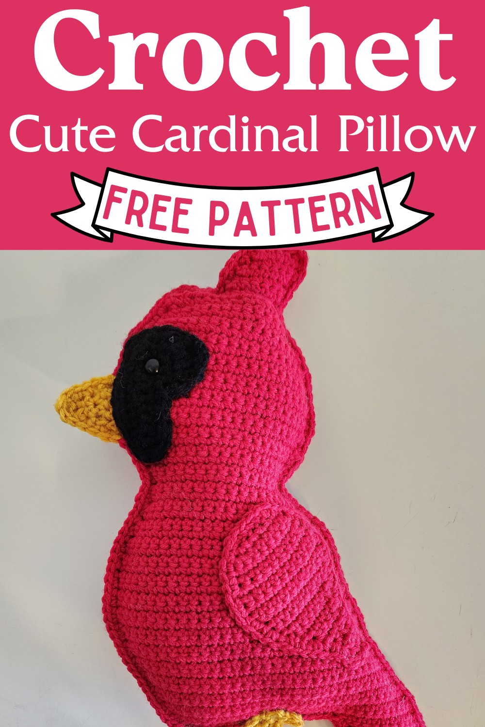 Crochet Cute Cardinal Pillow Pattern