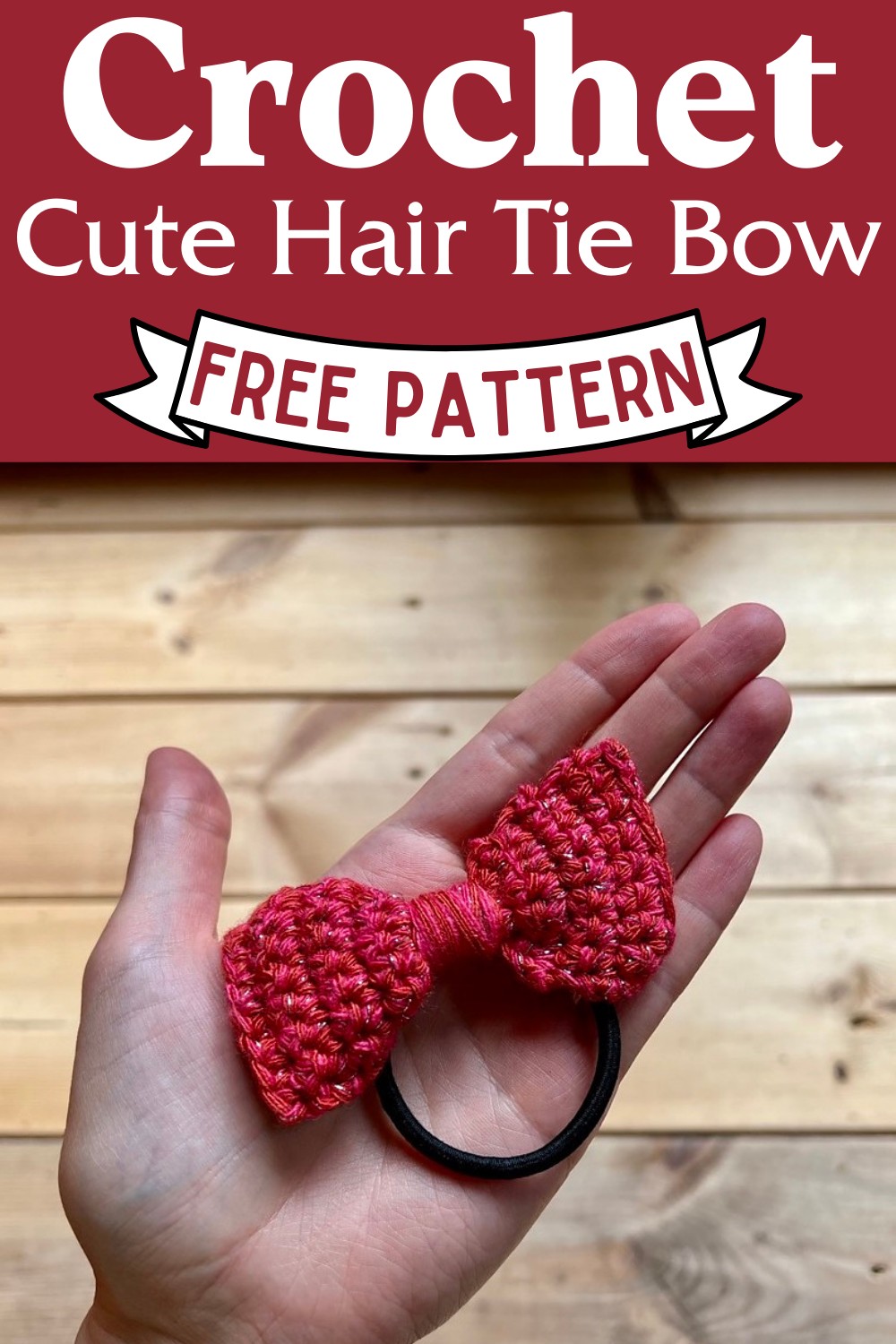 Crochet Cute Hair Tie Bow Pattern