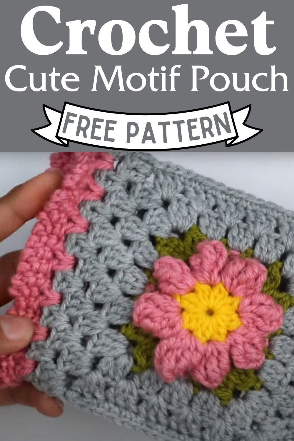 Crochet Cute Motif Pouch Pattern