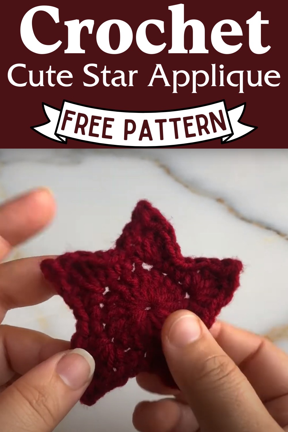 Crochet Cute Star Applique Pattern