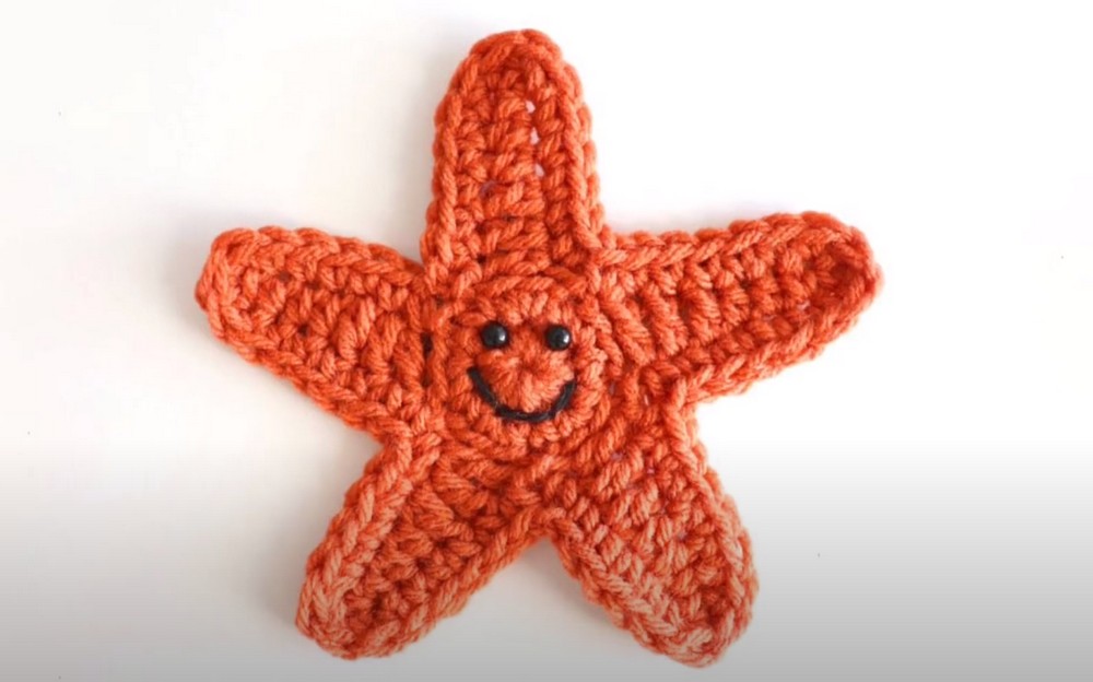 Crochet Cute Starfish Applique Pattern