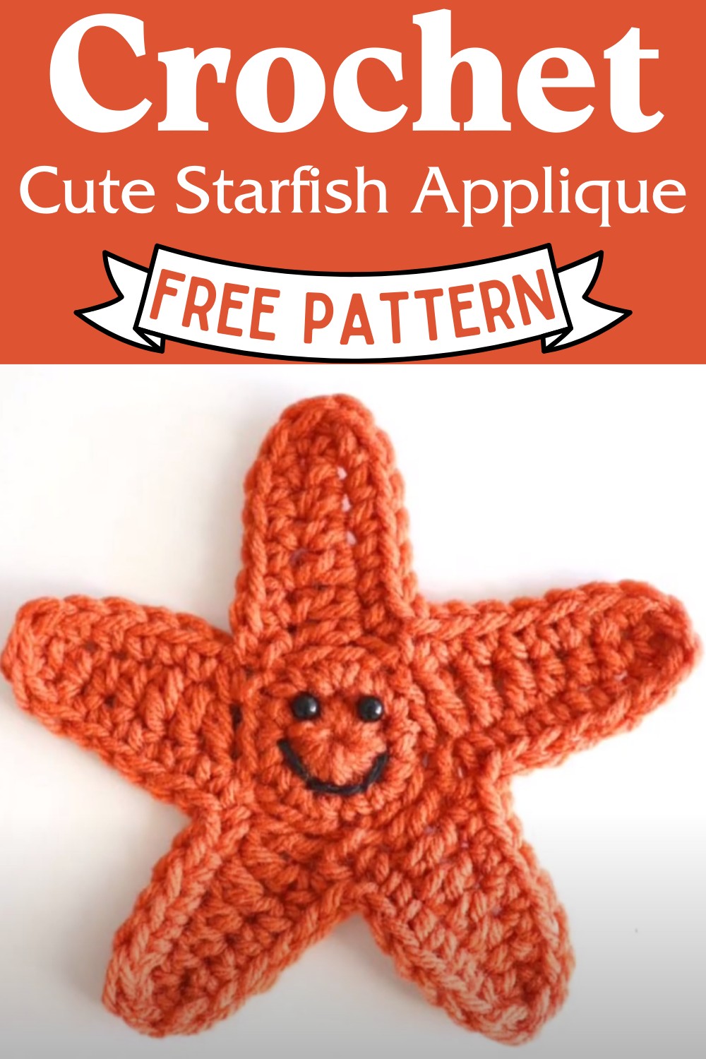 Crochet Cute Starfish Applique Pattern