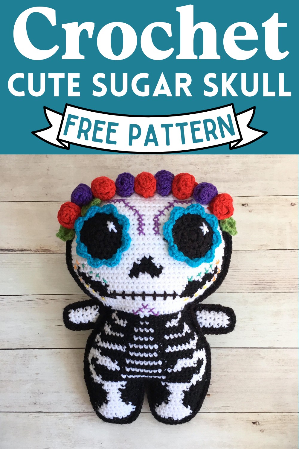 Crochet Cute Sugar Skull Pattern