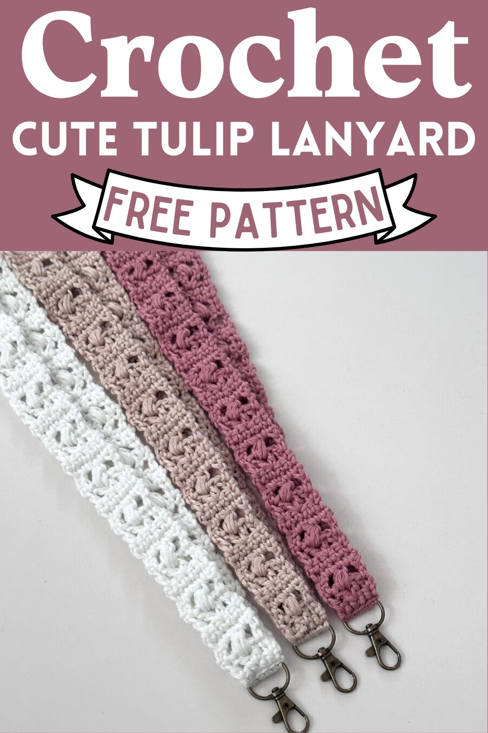 Crochet Cute Tulip Lanyard Pattern