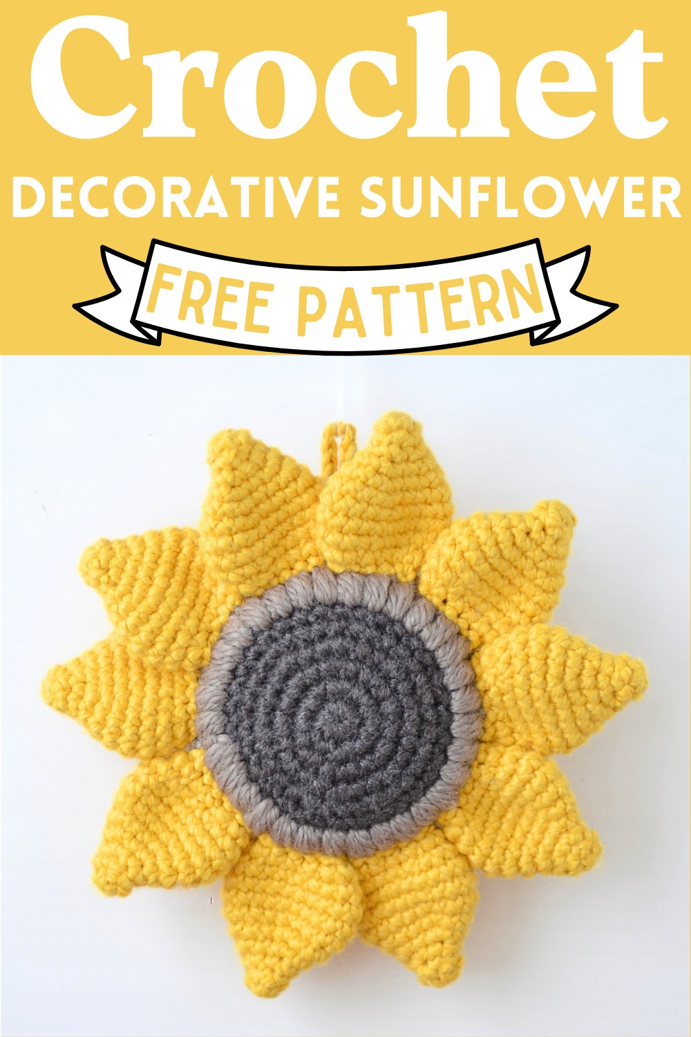 Crochet Decorative Sunflower Pattern