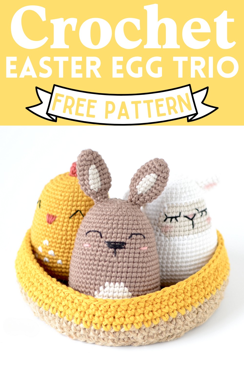 Crochet Easter Egg Trio Pattern