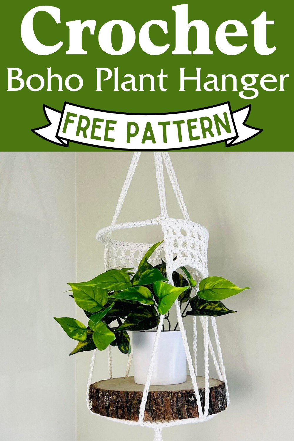 Crochet Easy Boho Plant Hanger Pattern