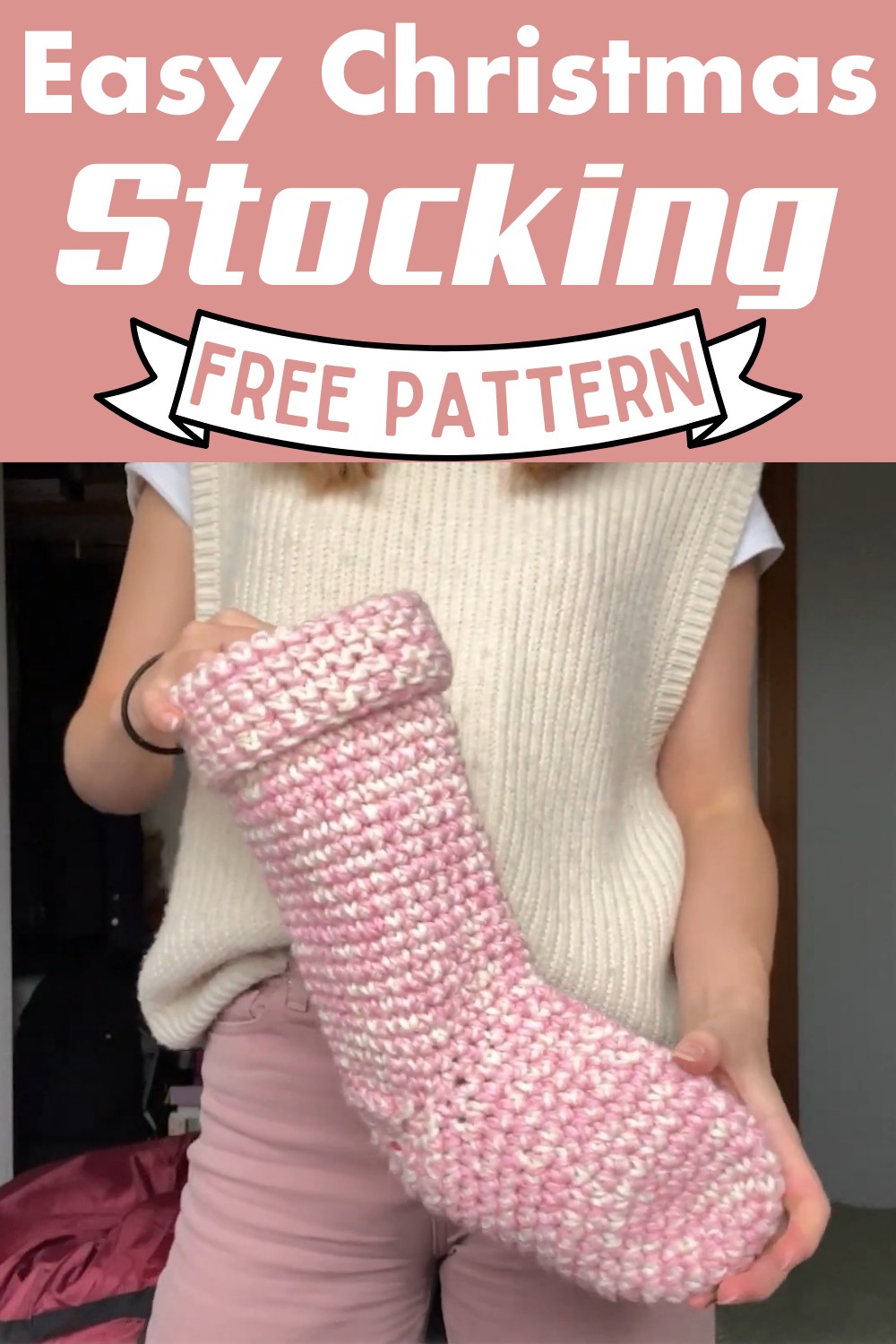 Crochet Easy Christmas Stocking