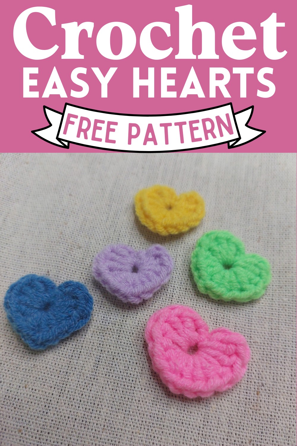 Crochet Easy Hearts Pattern 