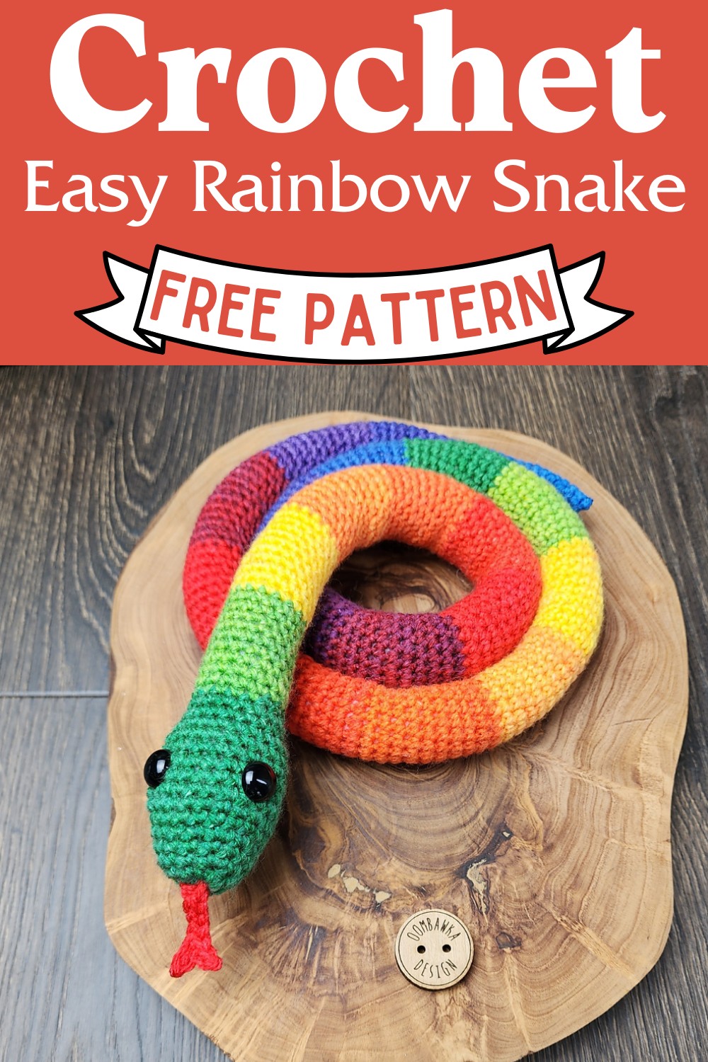 Crochet Easy Rainbow Snake Pattern