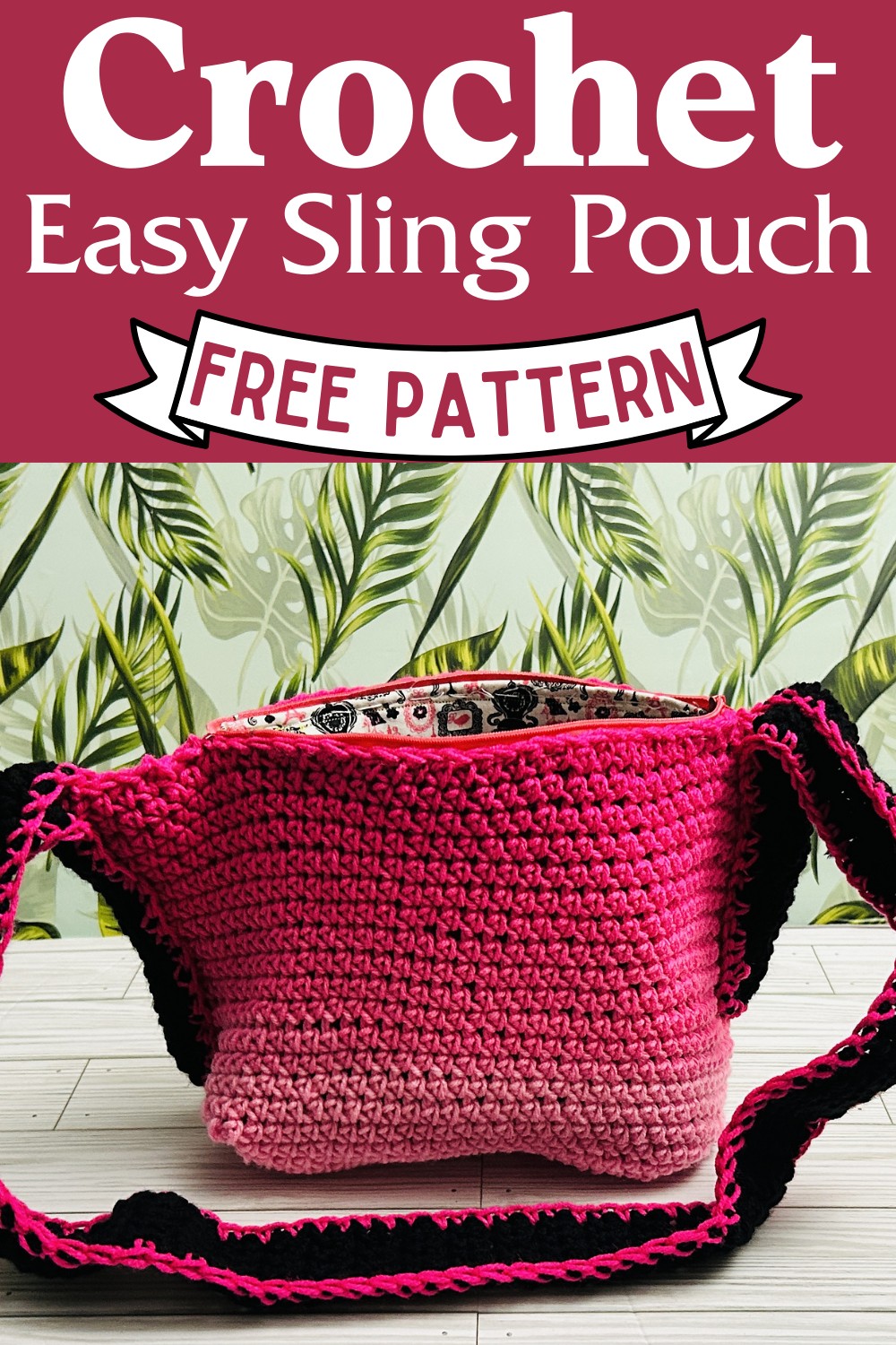 Crochet Easy Sling Pouch Pattern