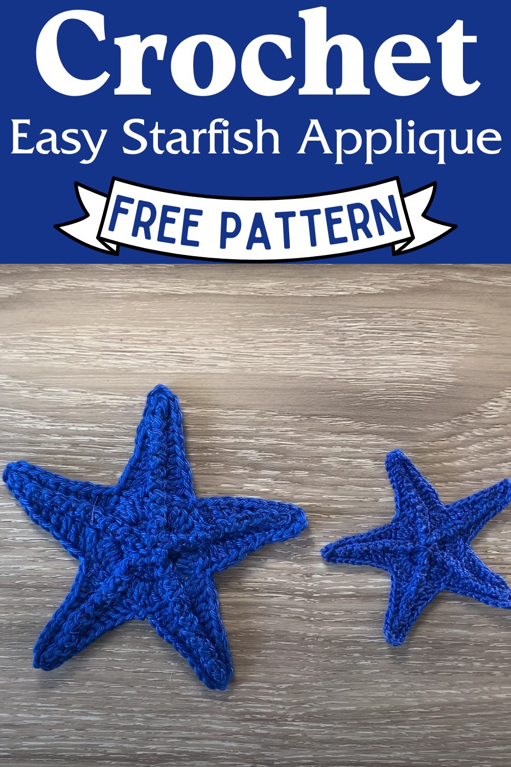 Crochet Easy Starfish Applique Pattern