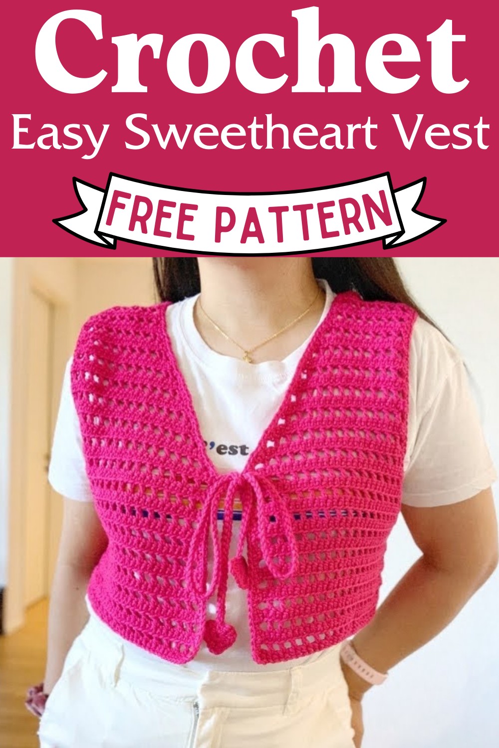 Crochet Easy Sweetheart Vest Pattern