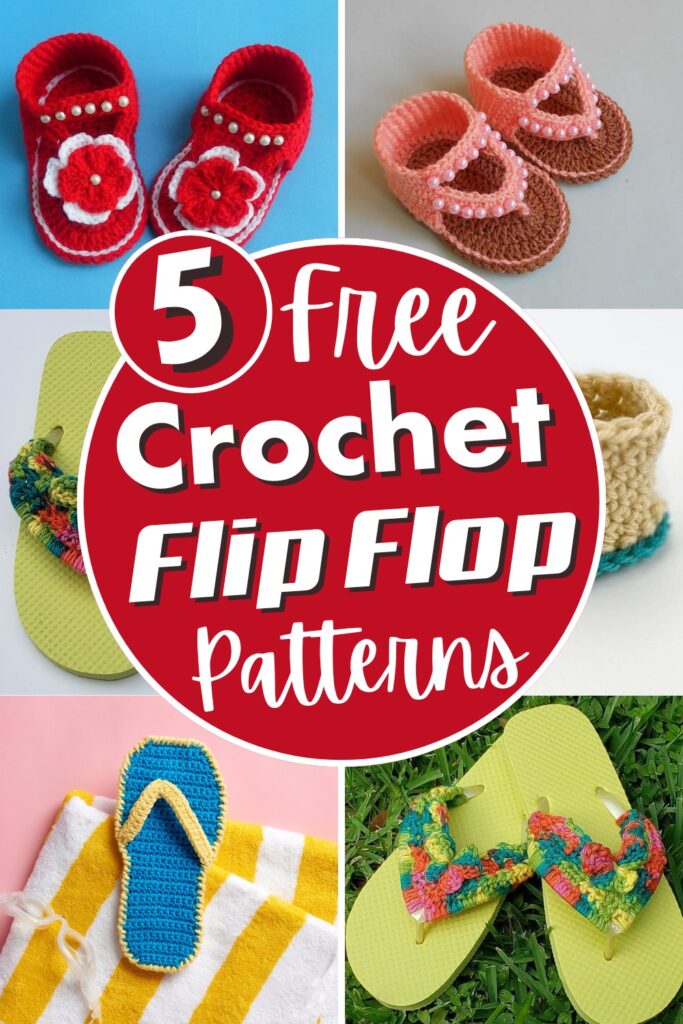 5 Cutest Crochet Flip Flop Patterns For Babies - Clairea Belle Makes