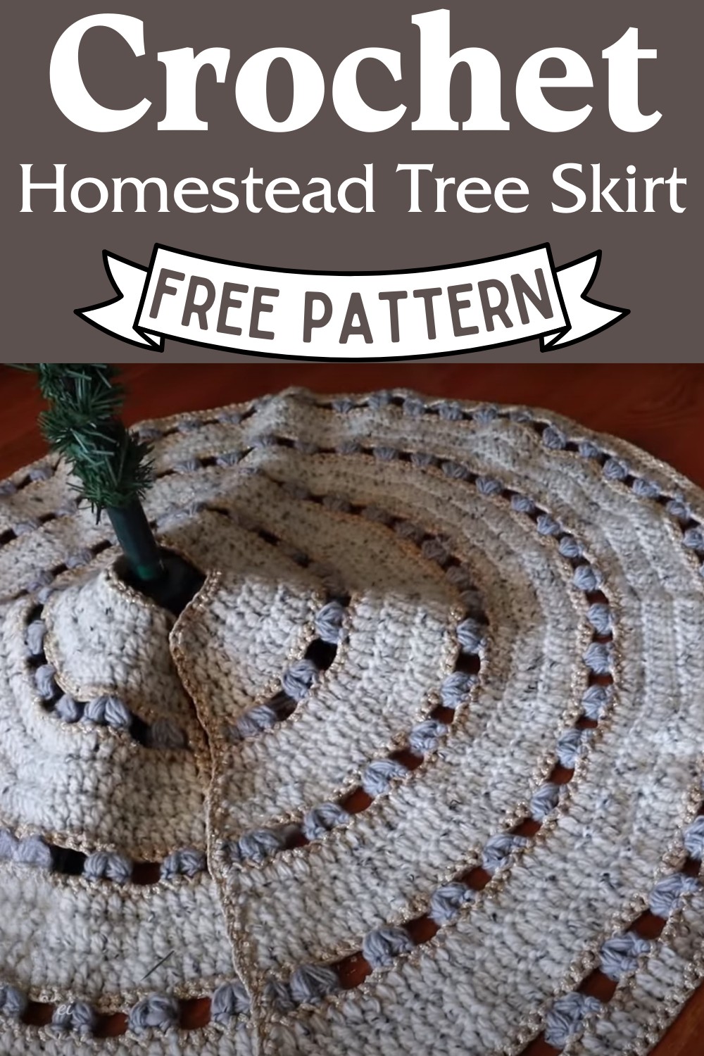 Crochet Homestead Christmas Tree Skirt