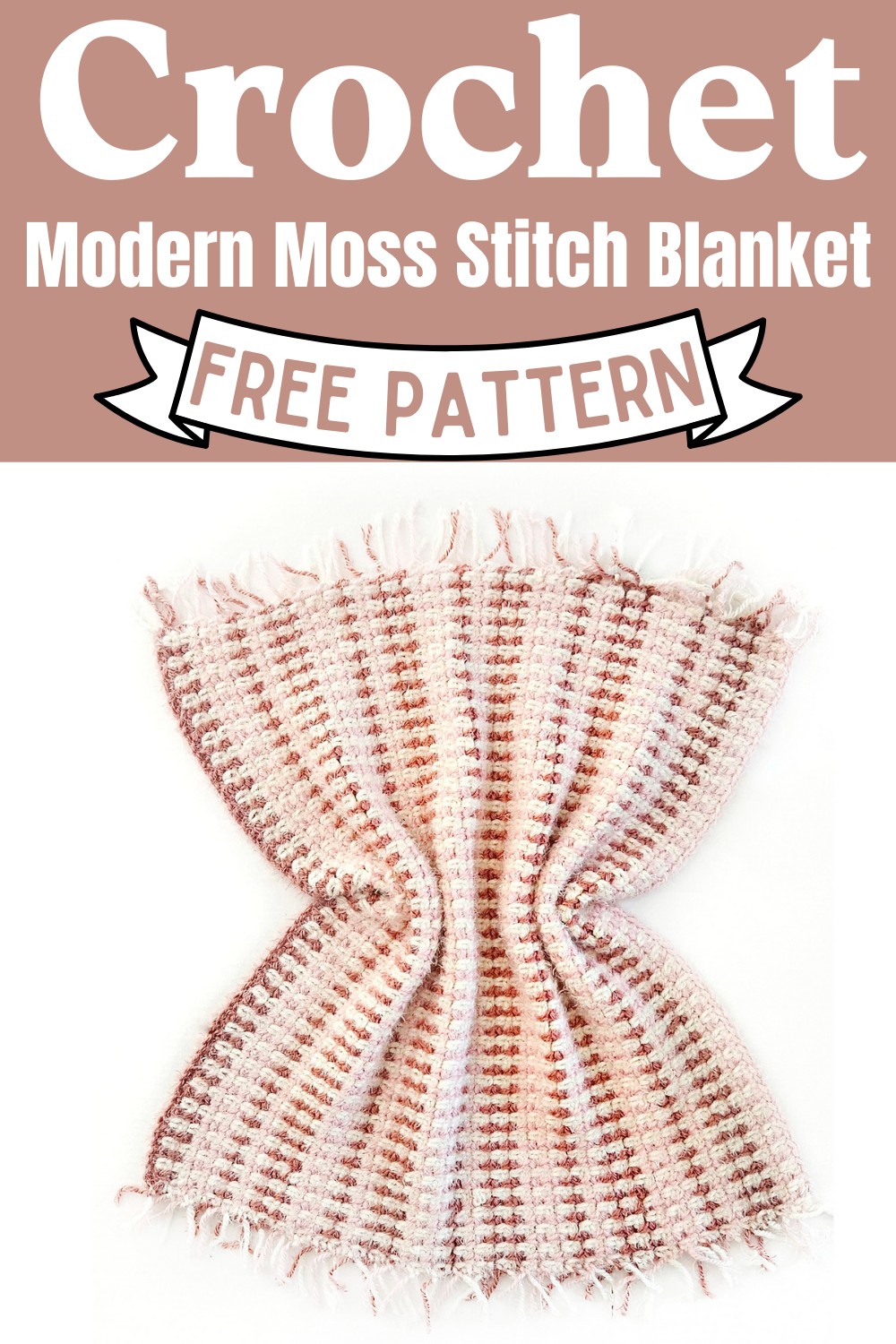 Crochet Modern Moss Stitch Blanket Pattern
