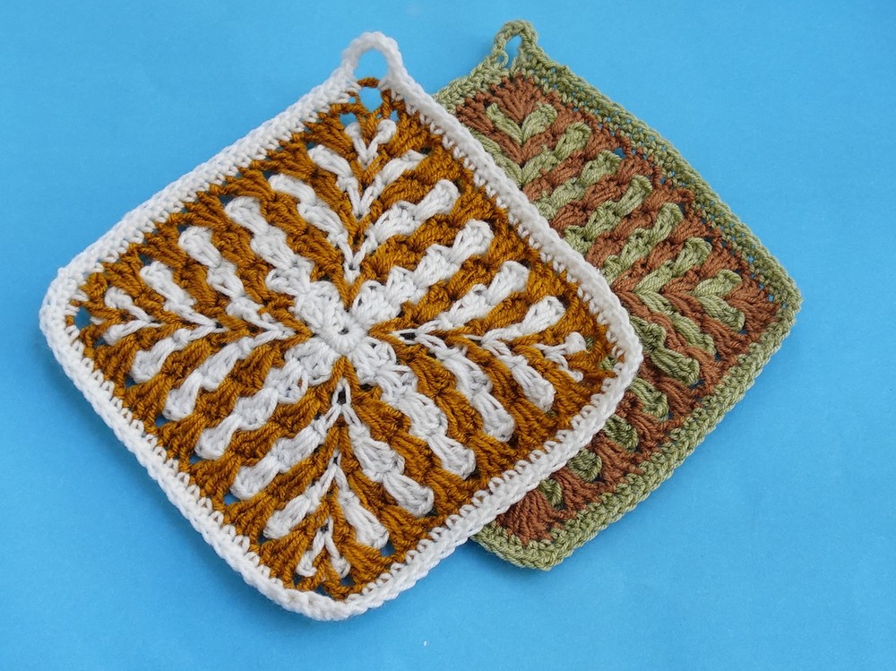 Crochet Mosaic Kitchen Towels Pattern