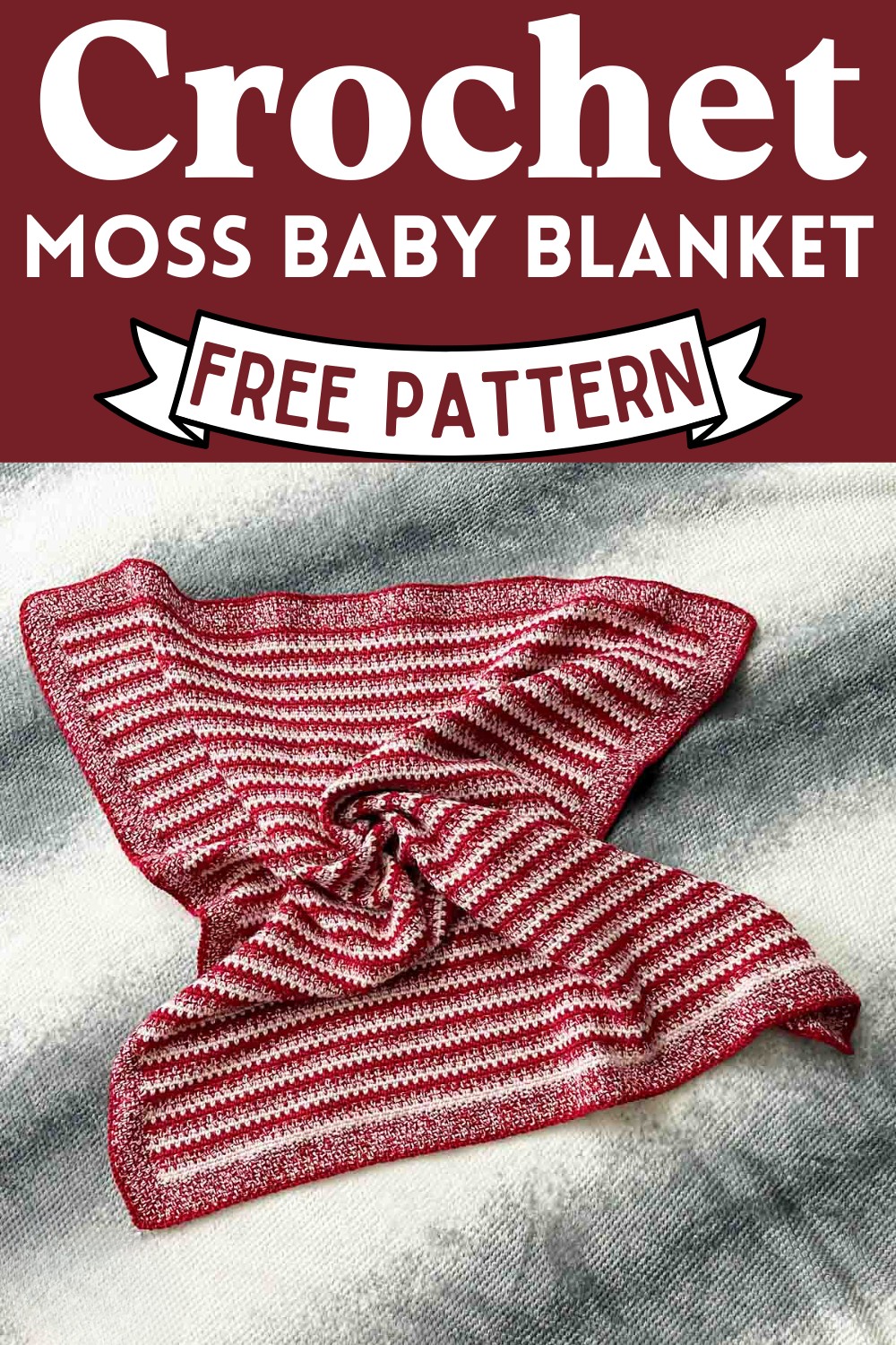 Crochet Moss Baby Blanket Pattern