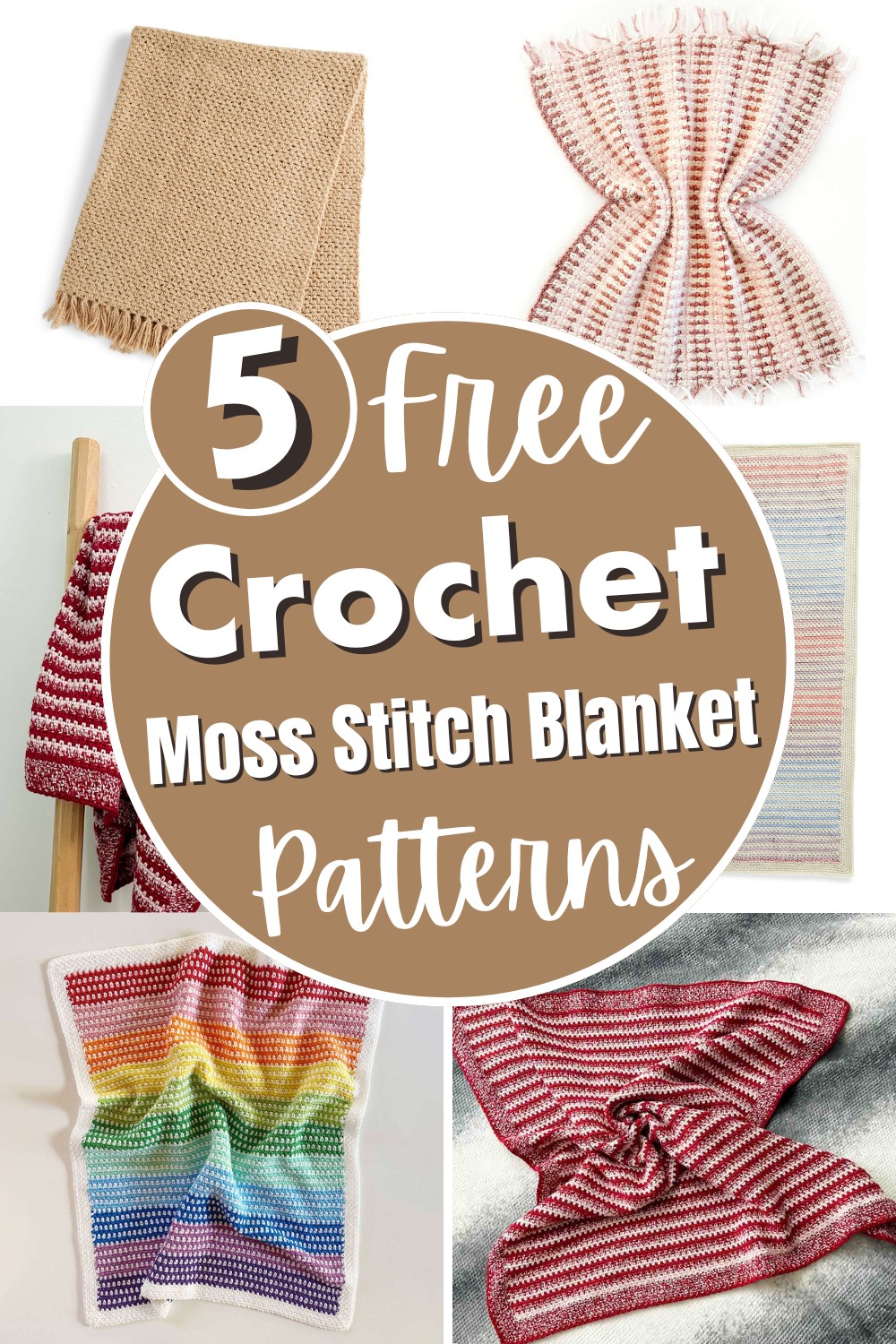 Crochet Moss Stitch Blanket Pattern 