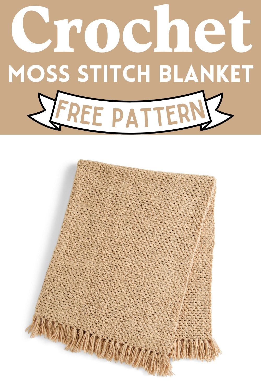 Crochet Moss Stitch Blanket Pattern