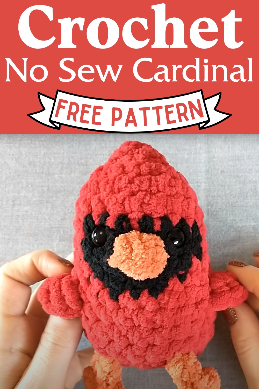 Crochet No Sew Cardinal Pattern