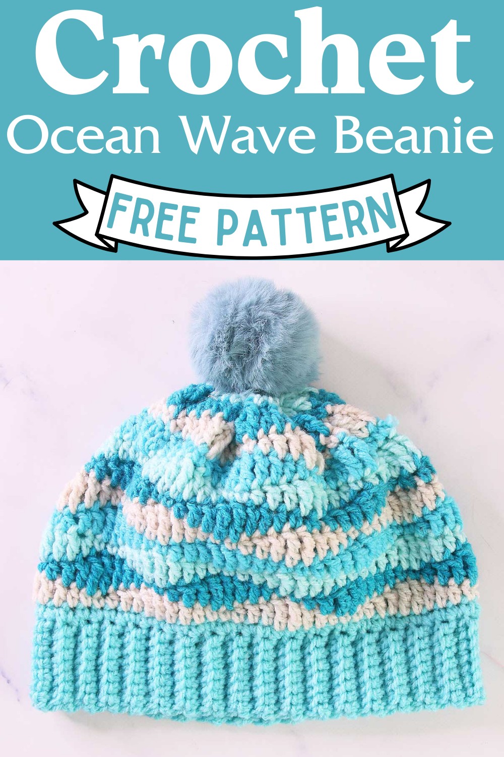 Crochet Ocean Wave Beanie Pattern