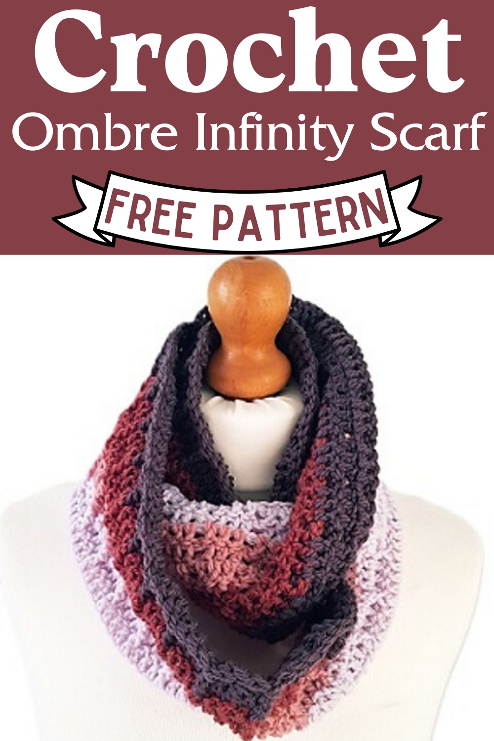 Crochet Ombre Infinity Scarf Pattern